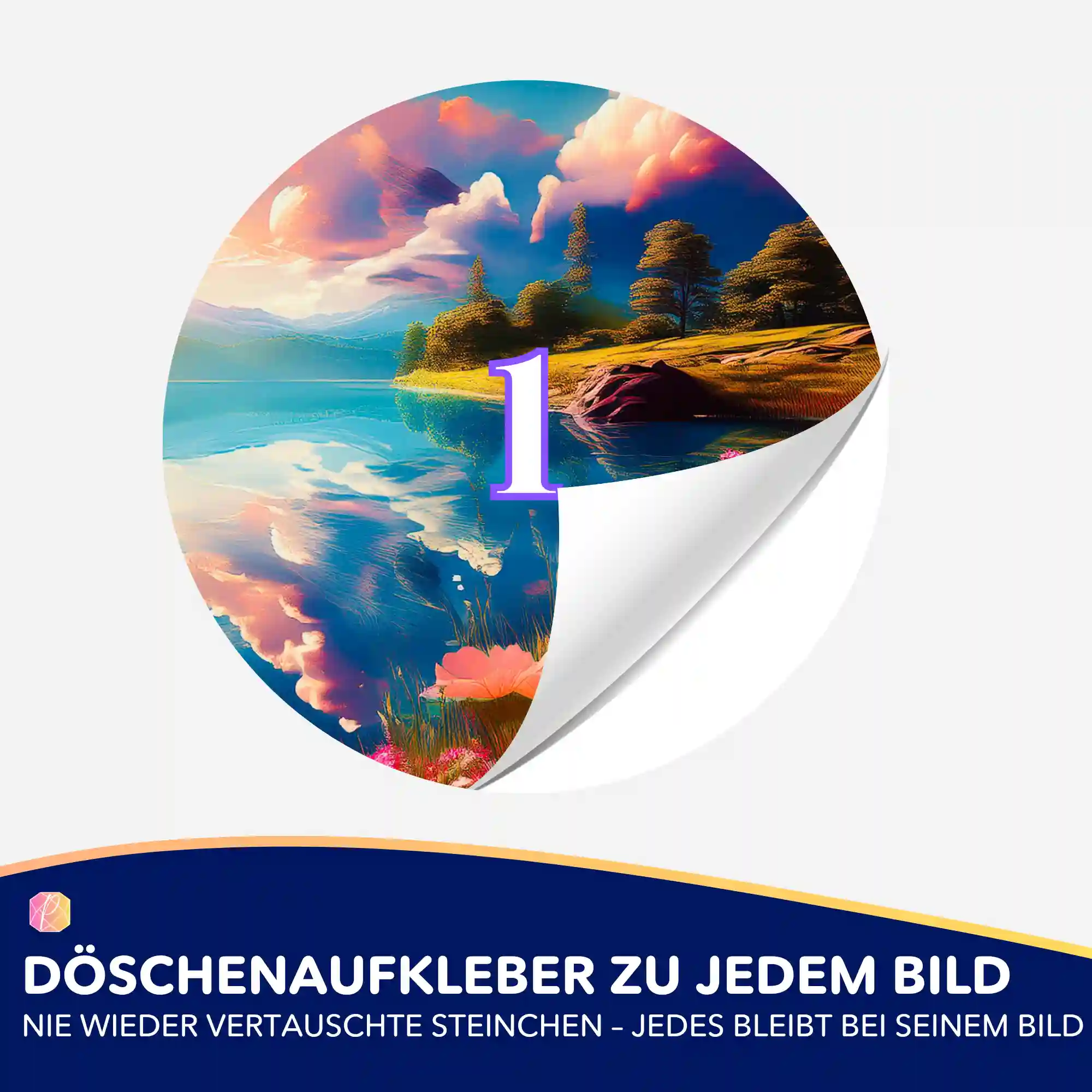 Döschenaufkleber - Blick auf den See - Image 2
