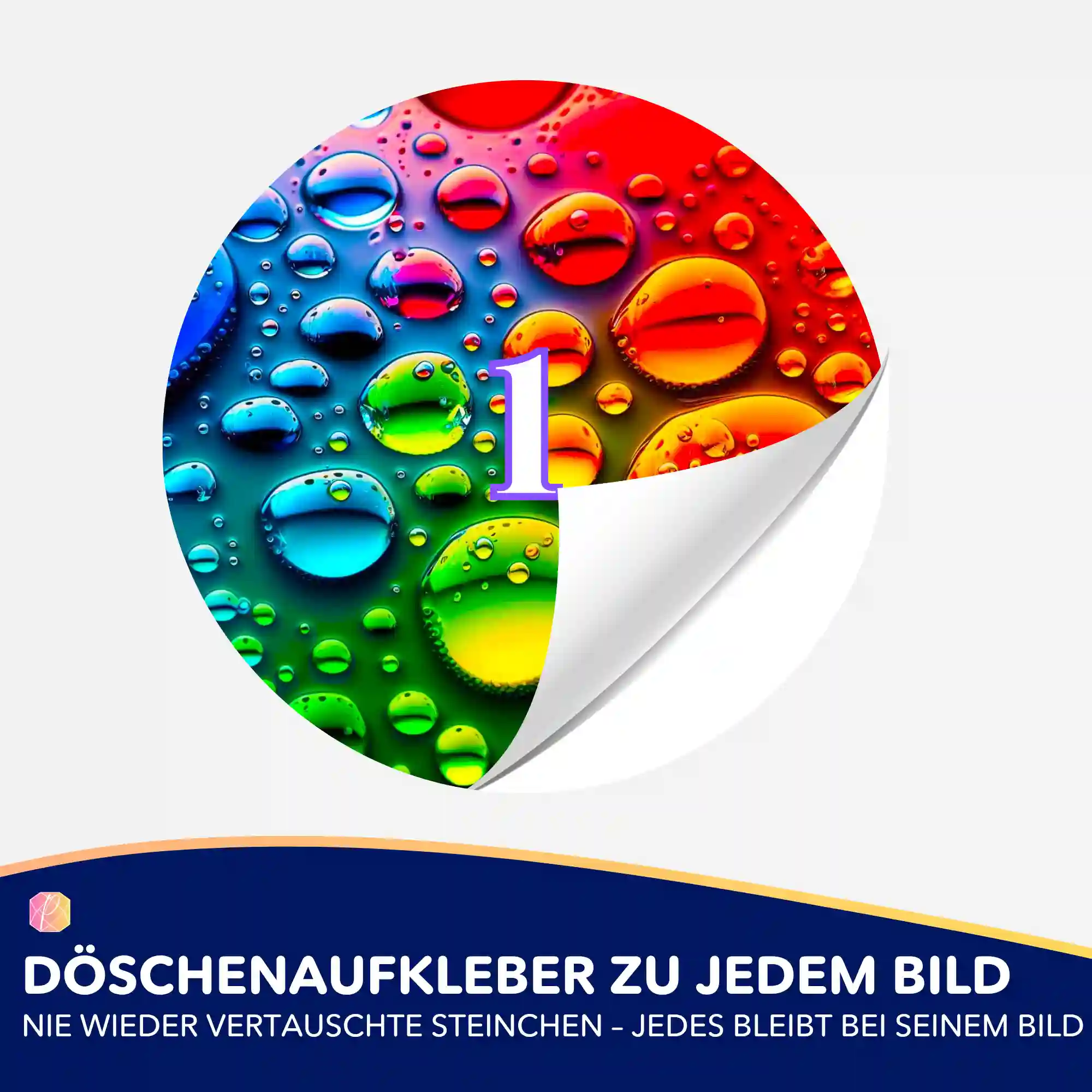 Döschenaufkleber - Colorful Raindrops - Image 2
