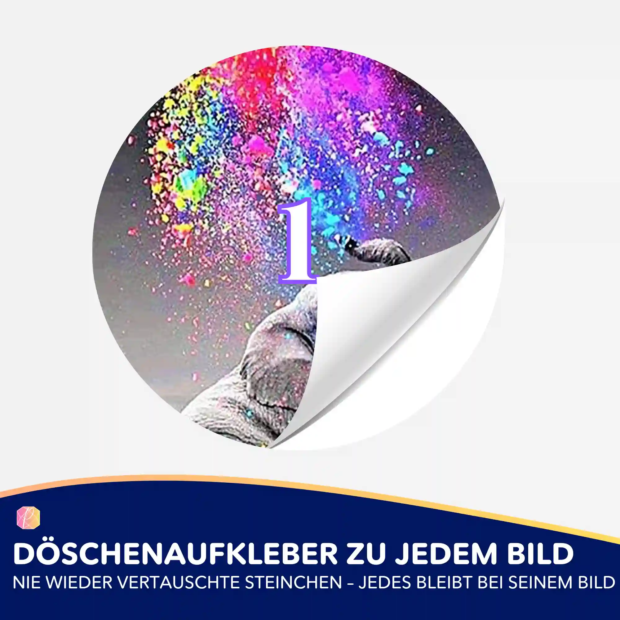 Döschenaufkleber - Elefant "Farbenspiel" - Image 2