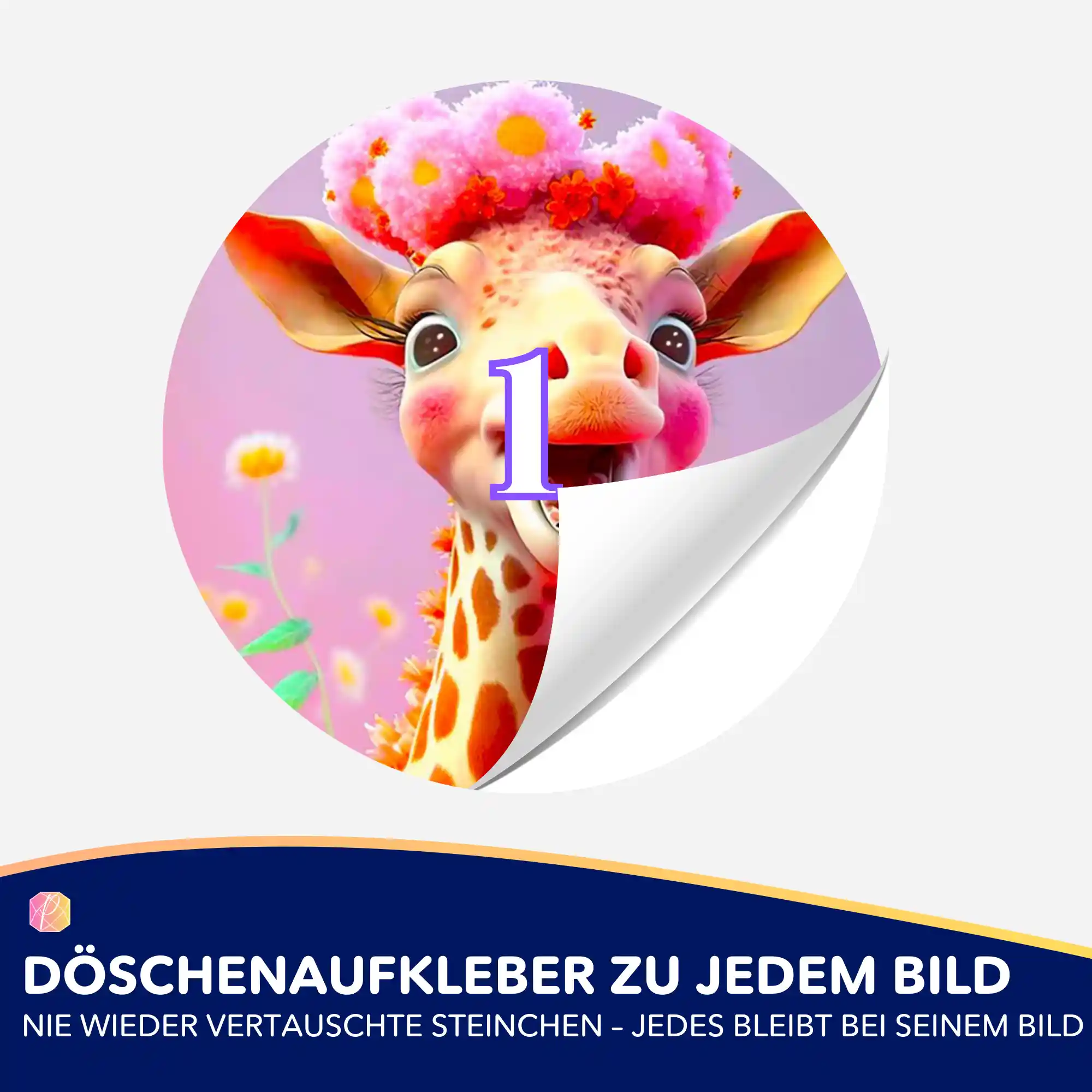 Döschenaufkleber - Fröhliche Giraffe - Image 2