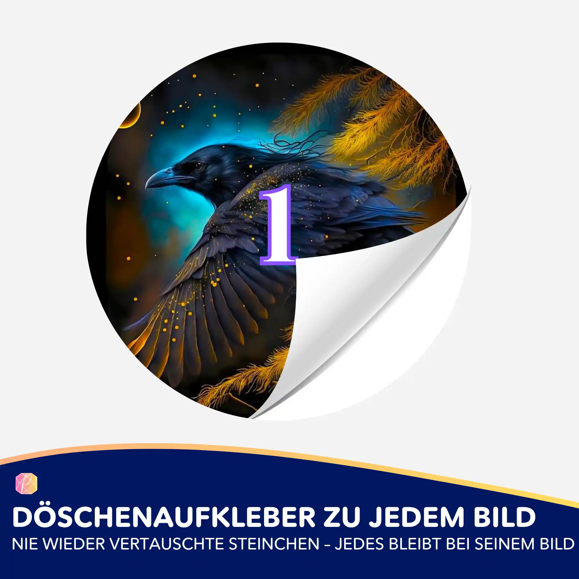 Döschenaufkleber - Hexenrabe - Image 2