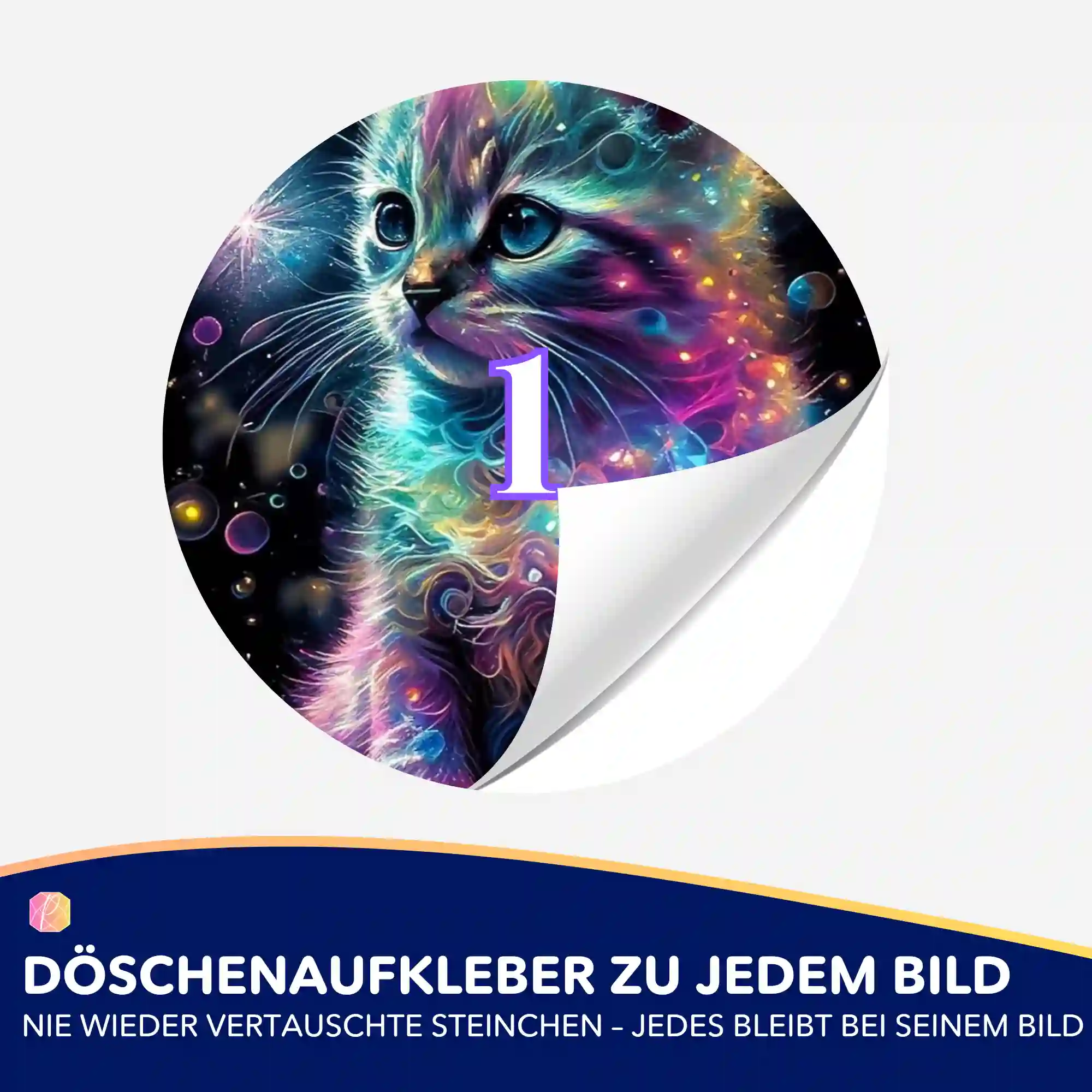 Döschenaufkleber - Kätzchen Kunterbunt - Image 2