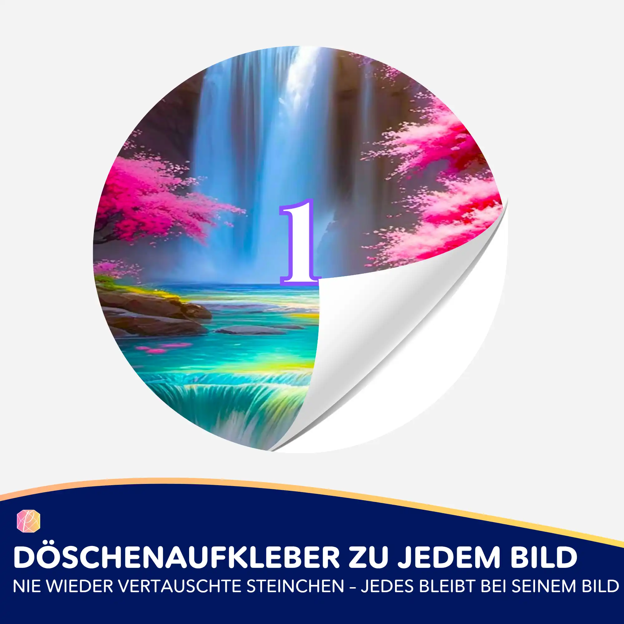 Döschenaufkleber - Kirschblüten am Wasserfall - Image 2
