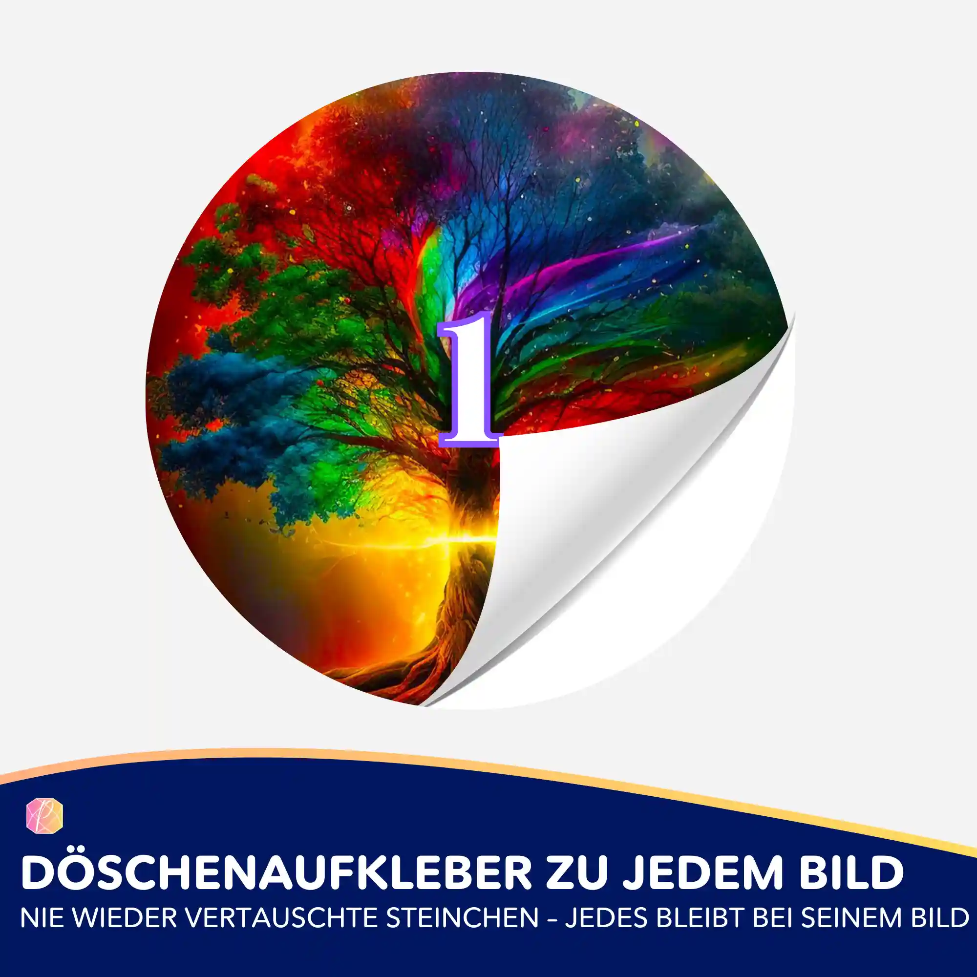 Döschenaufkleber - Lebensbaum der Tausend Farben - Image 2