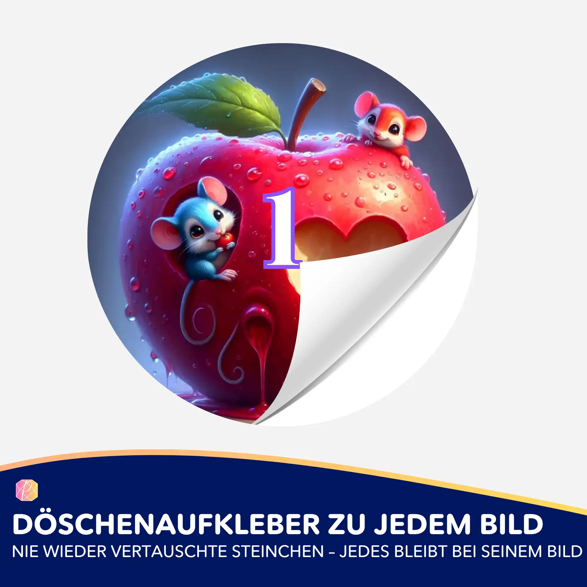 Döschenaufkleber - Liebe im Mäusehaus - Image 2