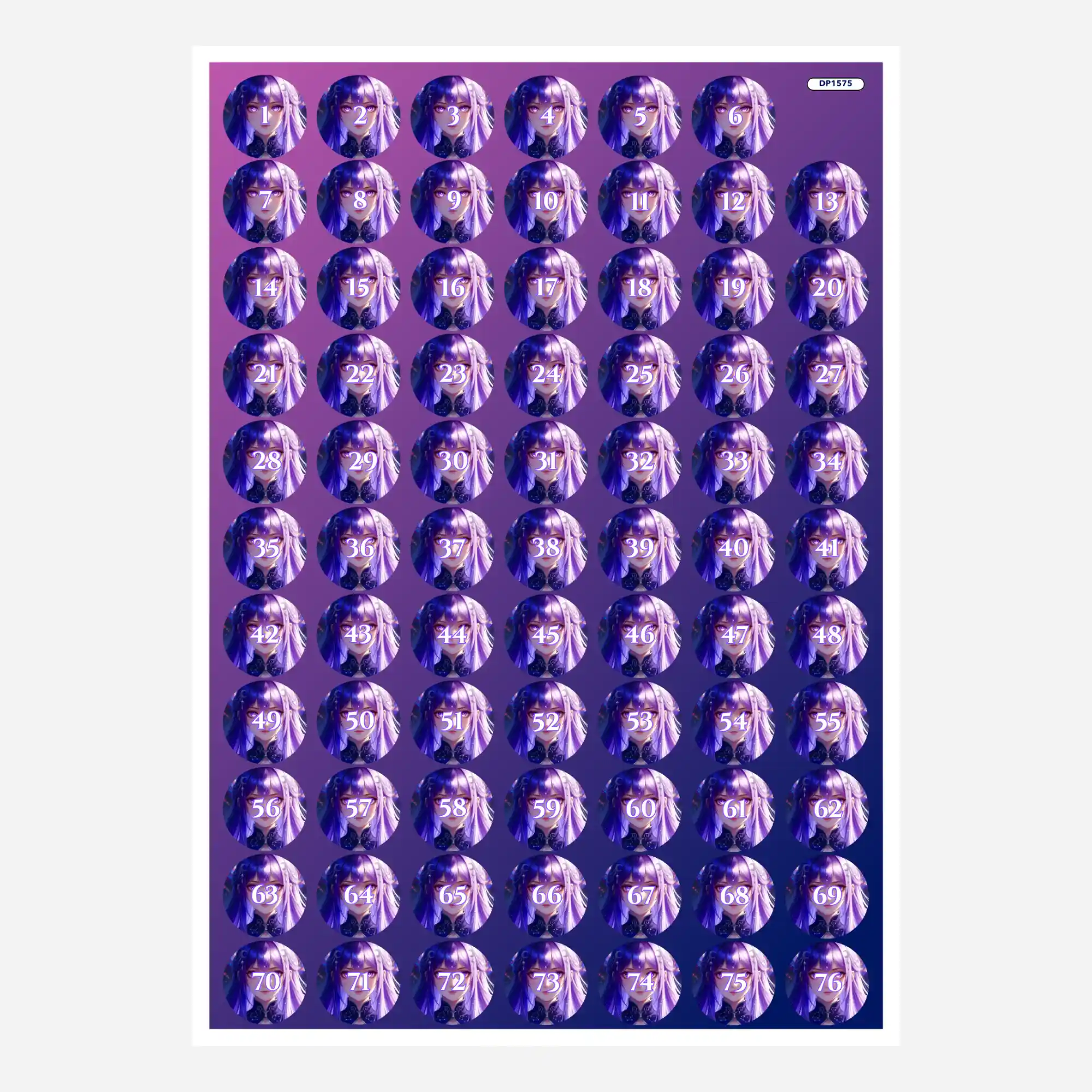 Döschenaufkleber - Purple Moon Star