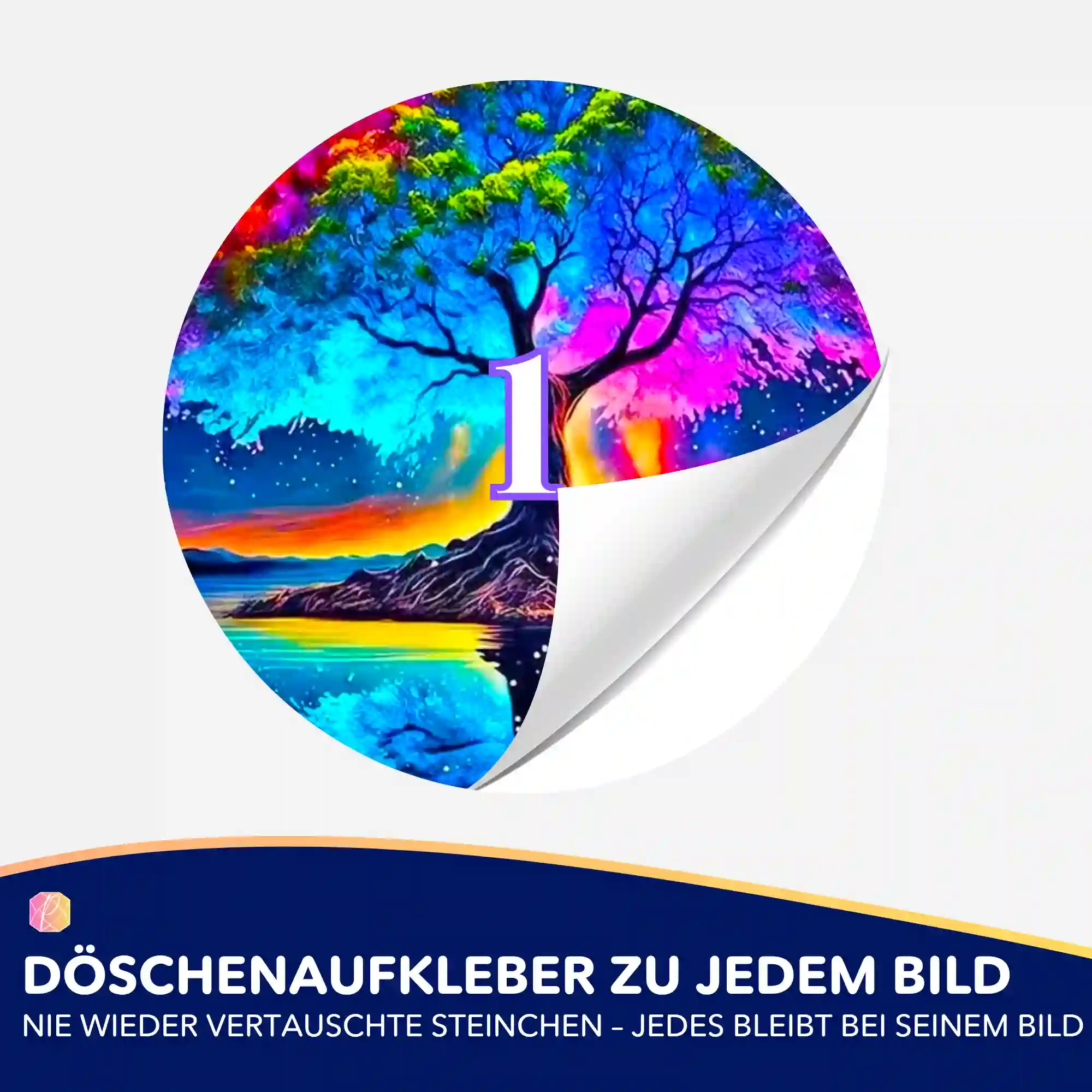 Döschenaufkleber - Rainbow Tree - Image 2