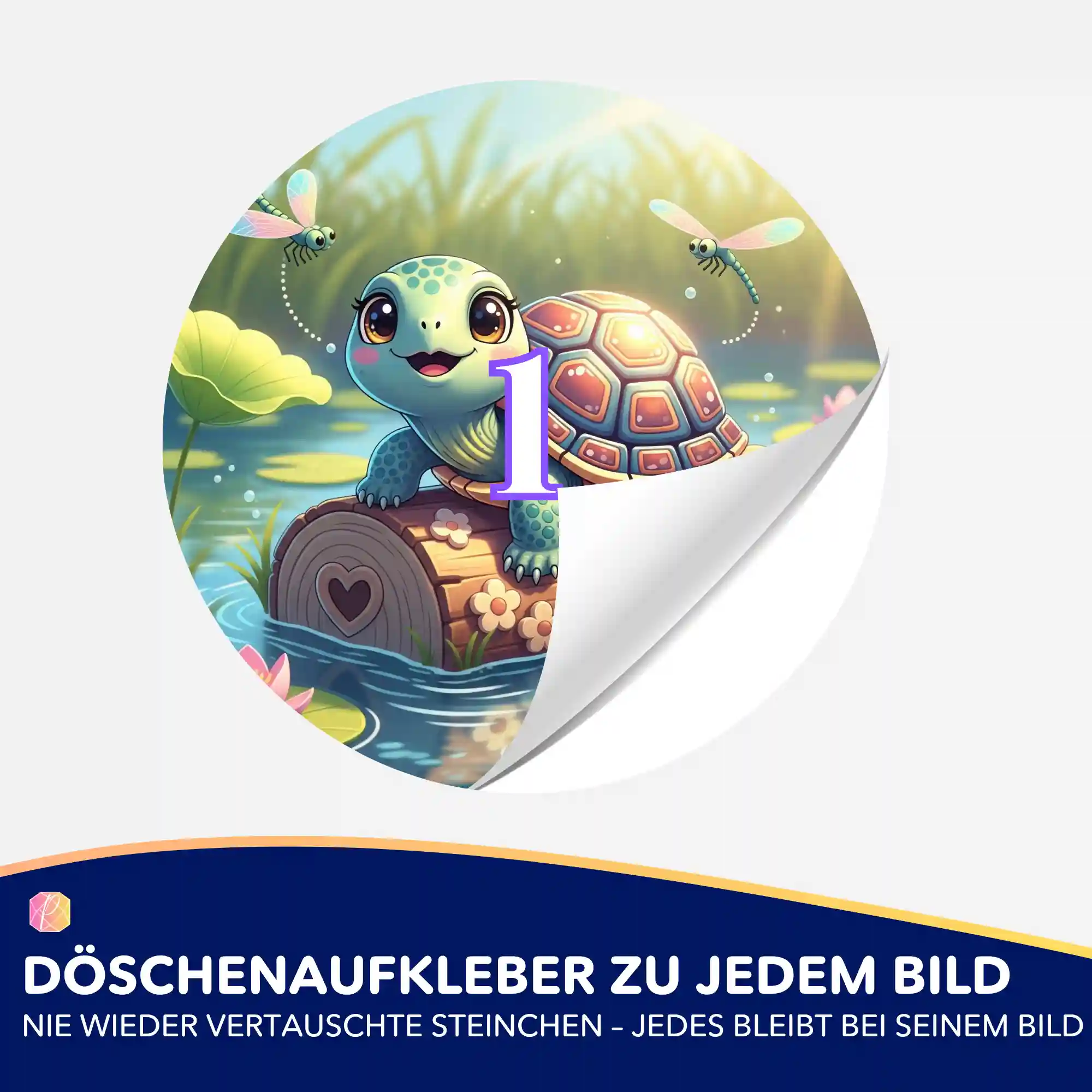 Döschenaufkleber - Schildkrötenmädchen Karla - Image 2