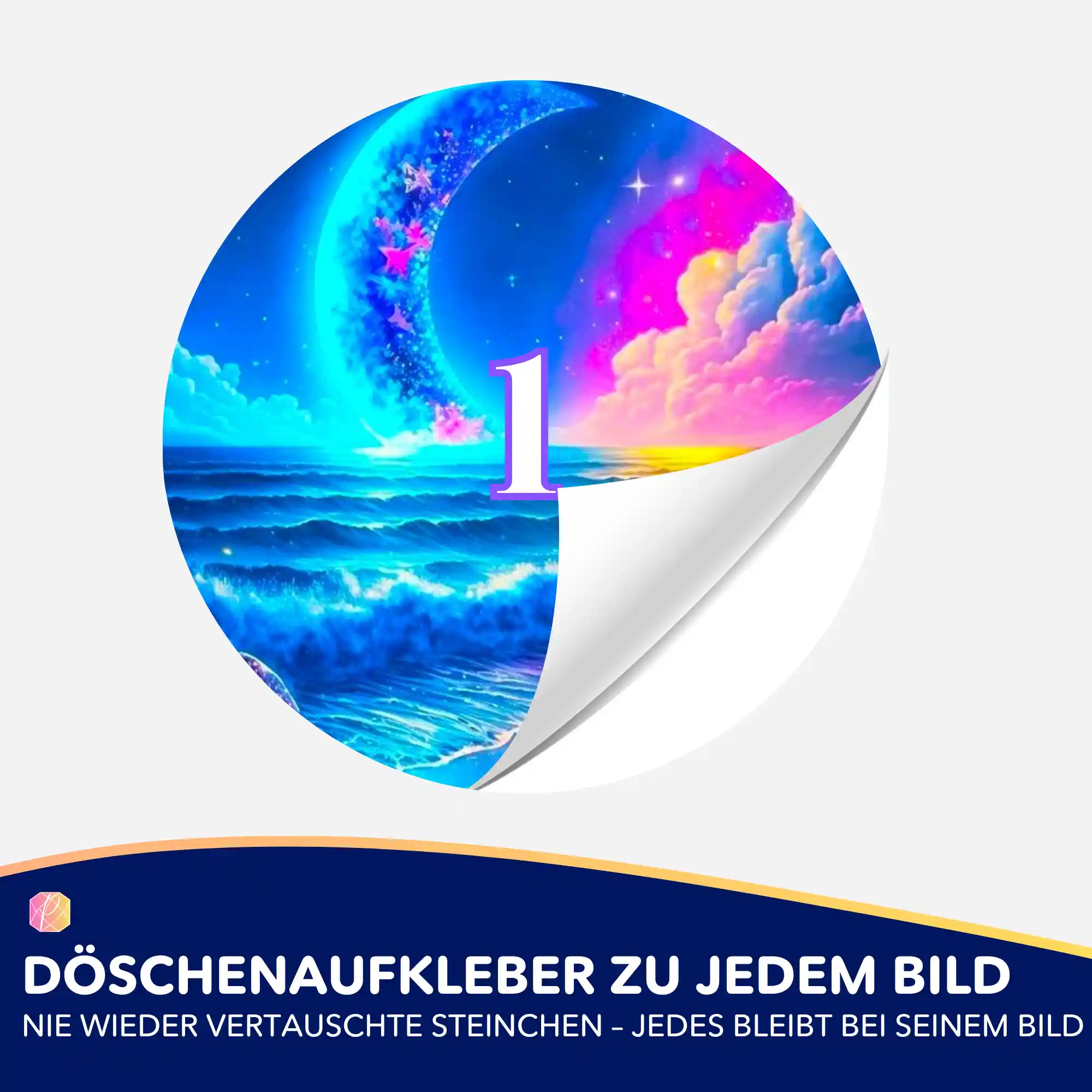 Döschenaufkleber - Strand im Mondschein - Image 2