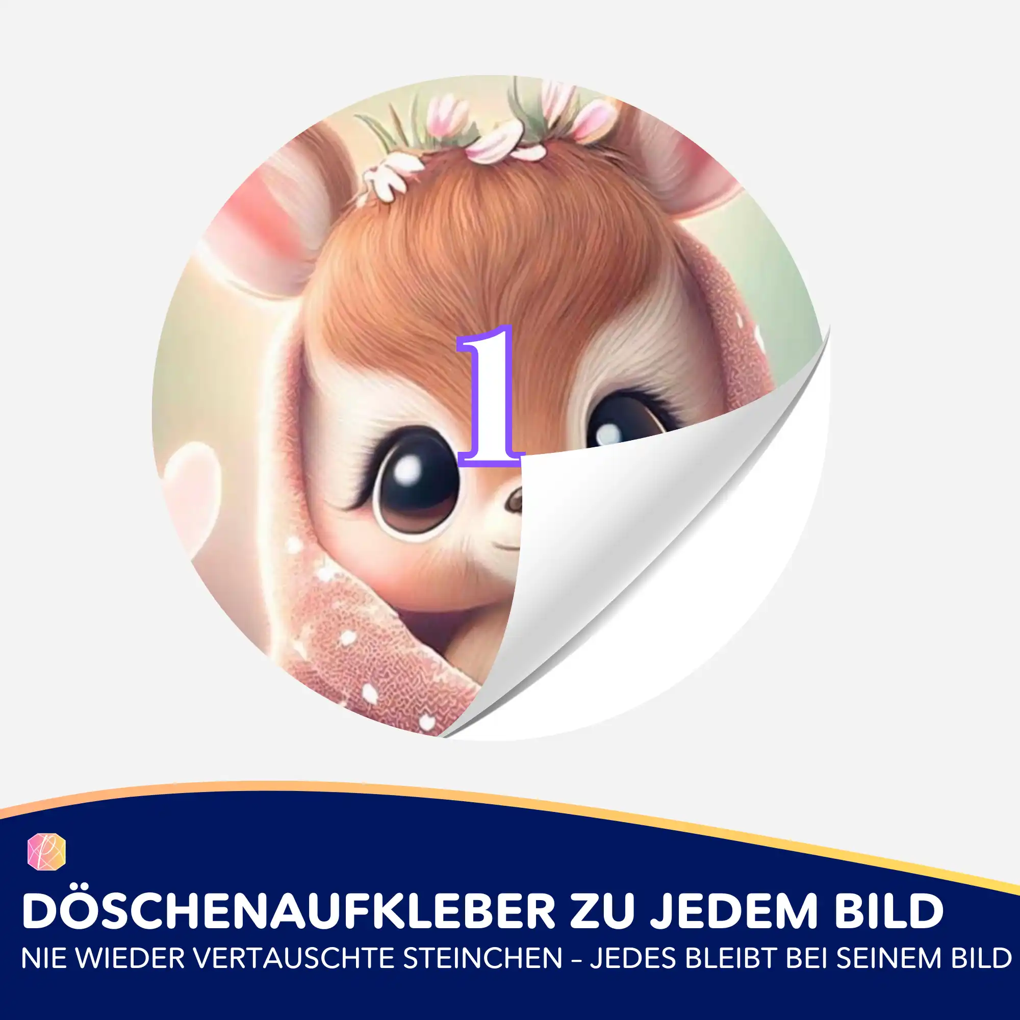 Döschenaufkleber - Süsses Rehkitz - Image 2