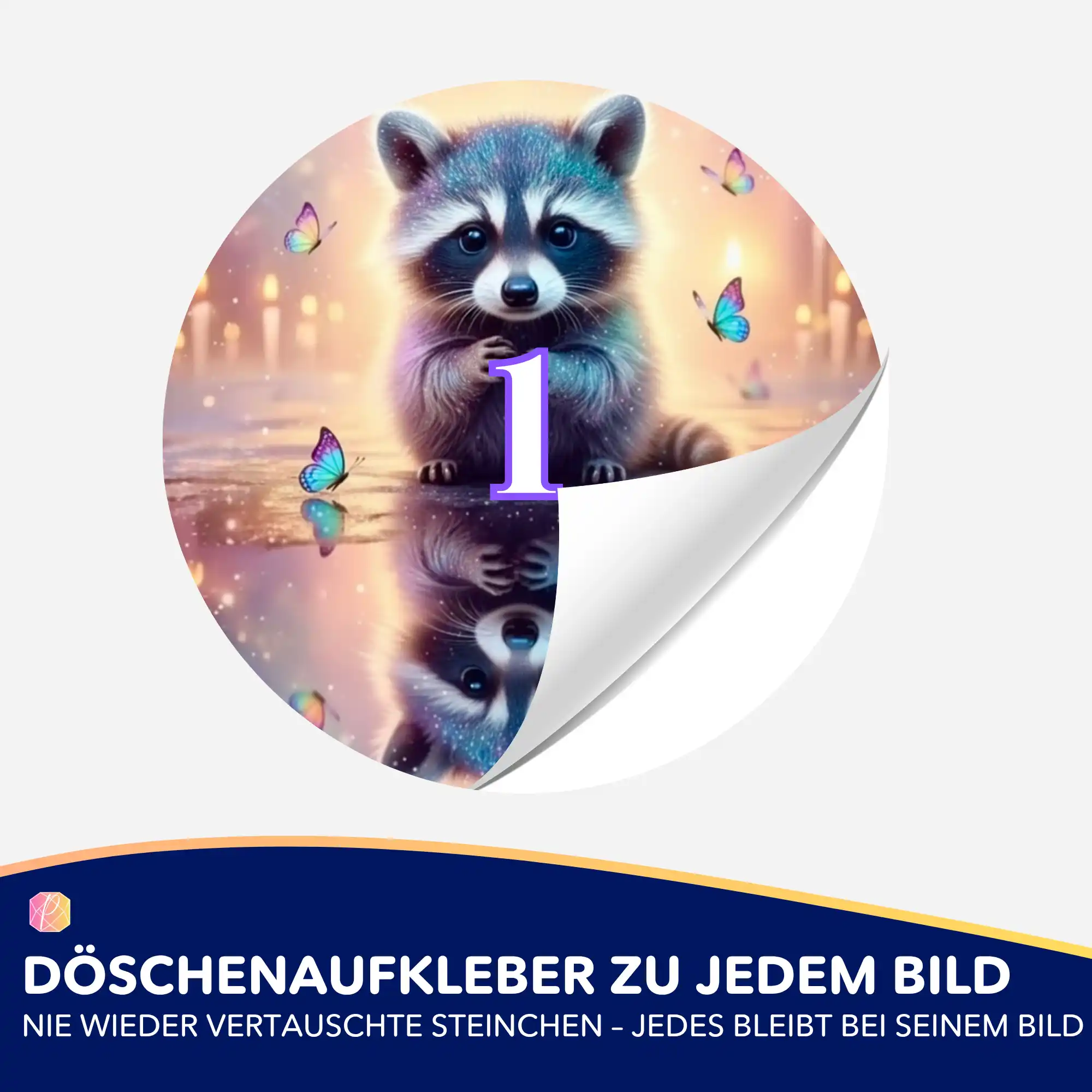 Döschenaufkleber - Waschbär Bubby - Image 2