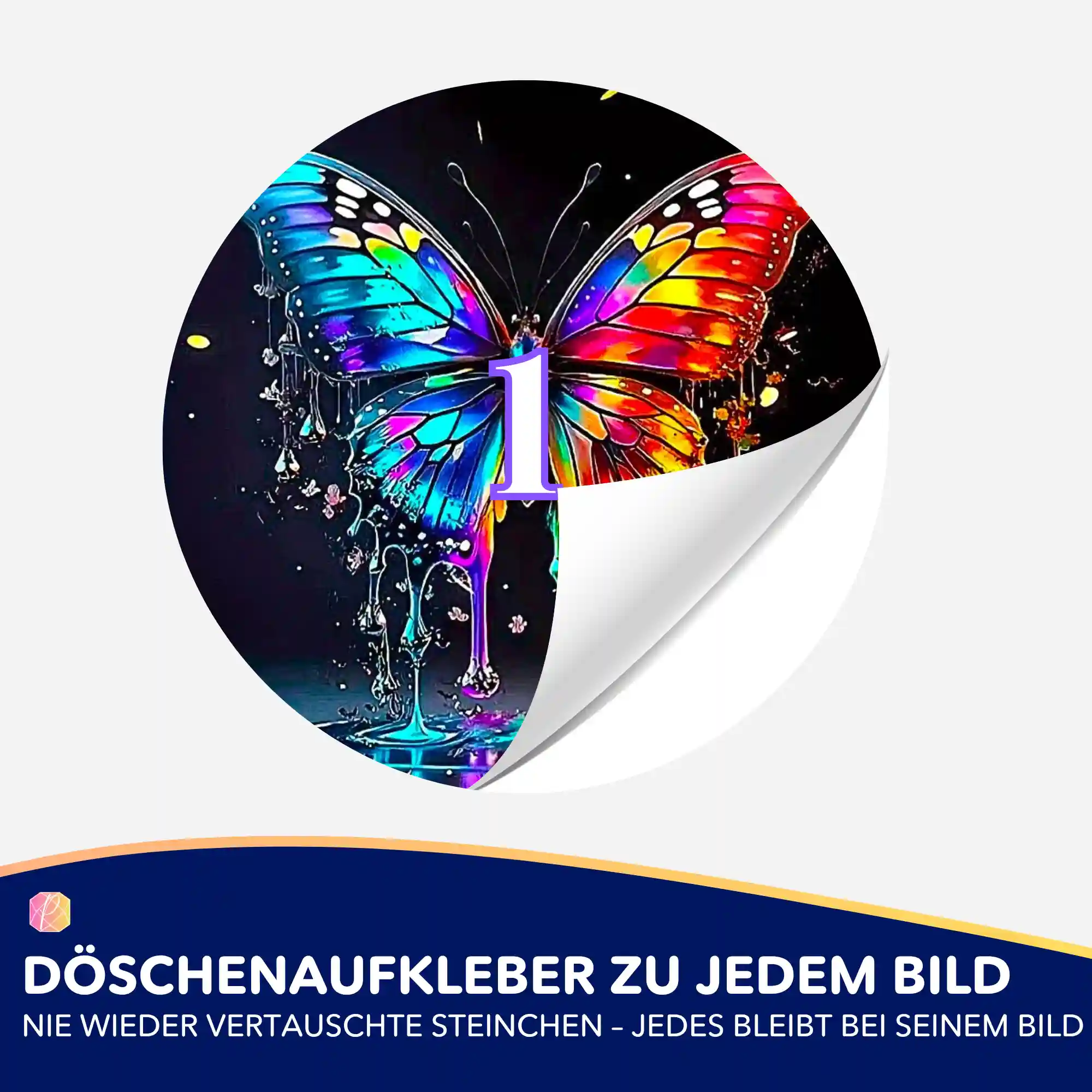Döschenaufkleber - Waterdrop Butterfly - Image 2