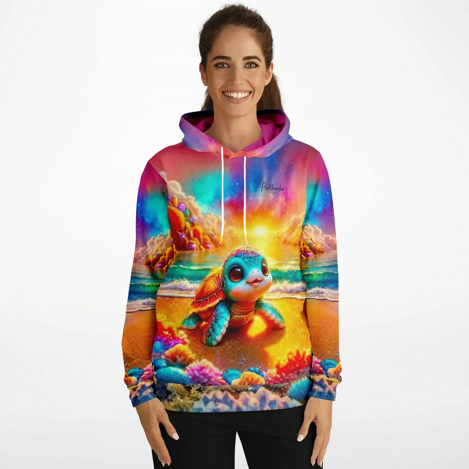 Dreamer Hoodie - 100 Farben Special - Schildkröte am Funkelstrand - Image 5