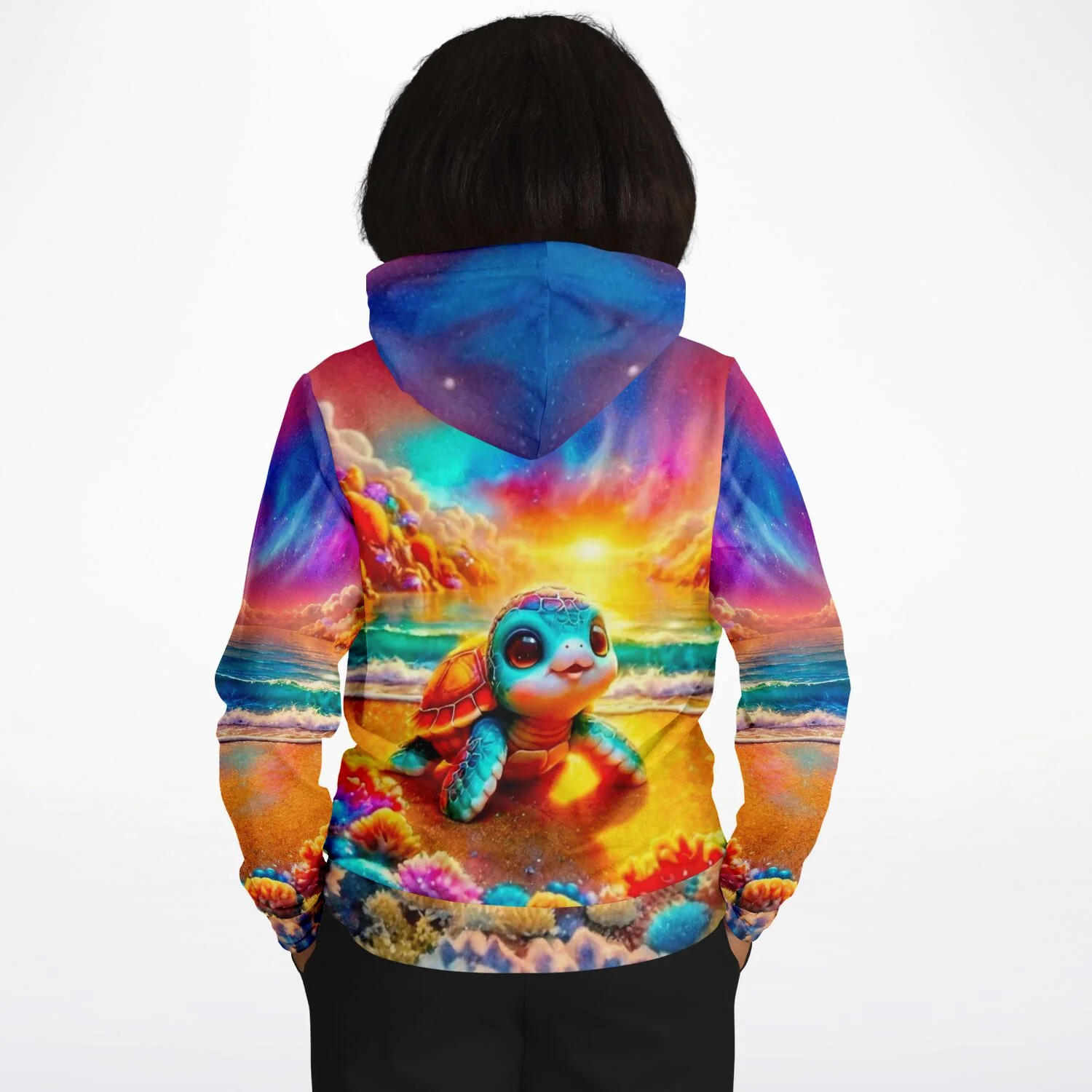 Dreamer Hoodie - 100 Farben Special - Schildkröte am Funkelstrand - Image 7