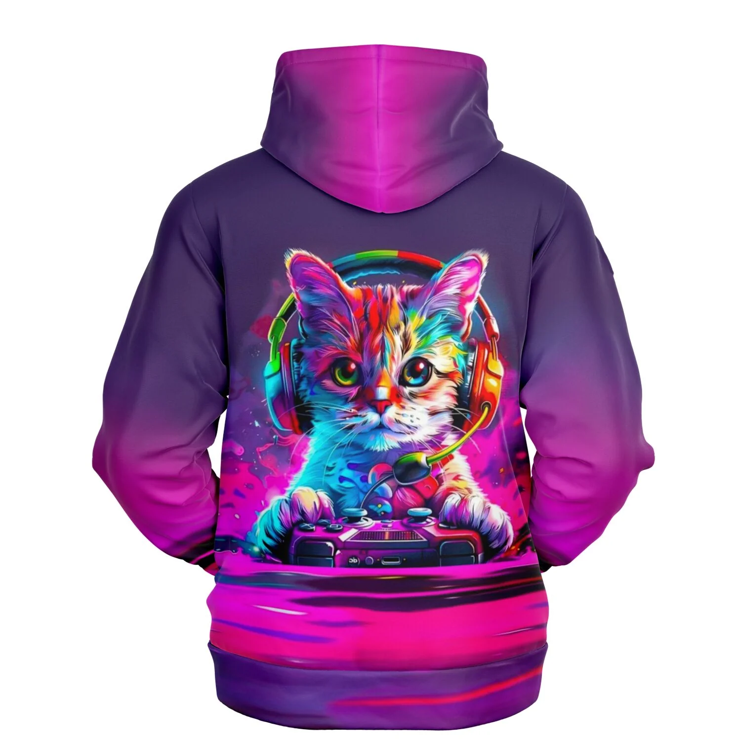 Dreamer Hoodie - Colorful gaming Cat - Image 2
