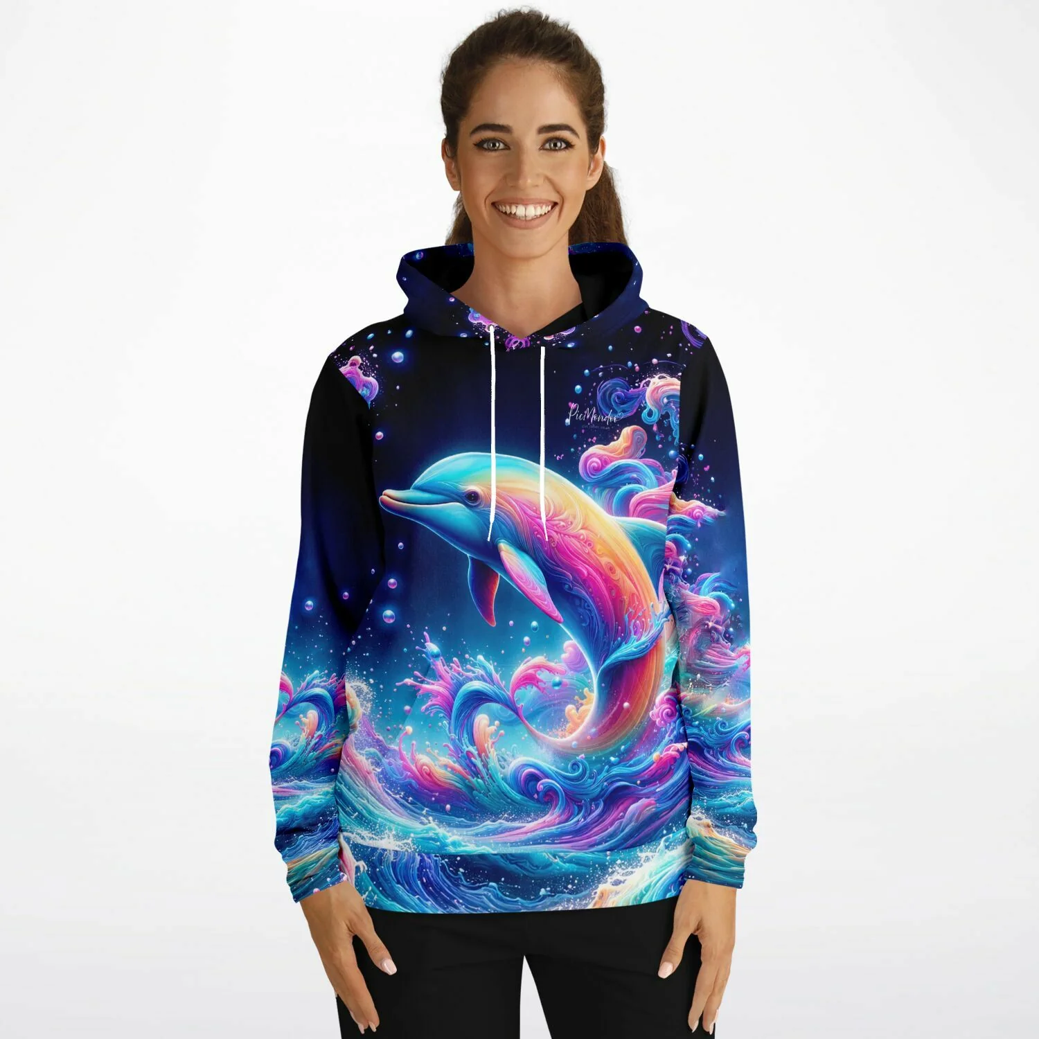 Dreamer Hoodie - Delfin im Farbenmeer - Image 5