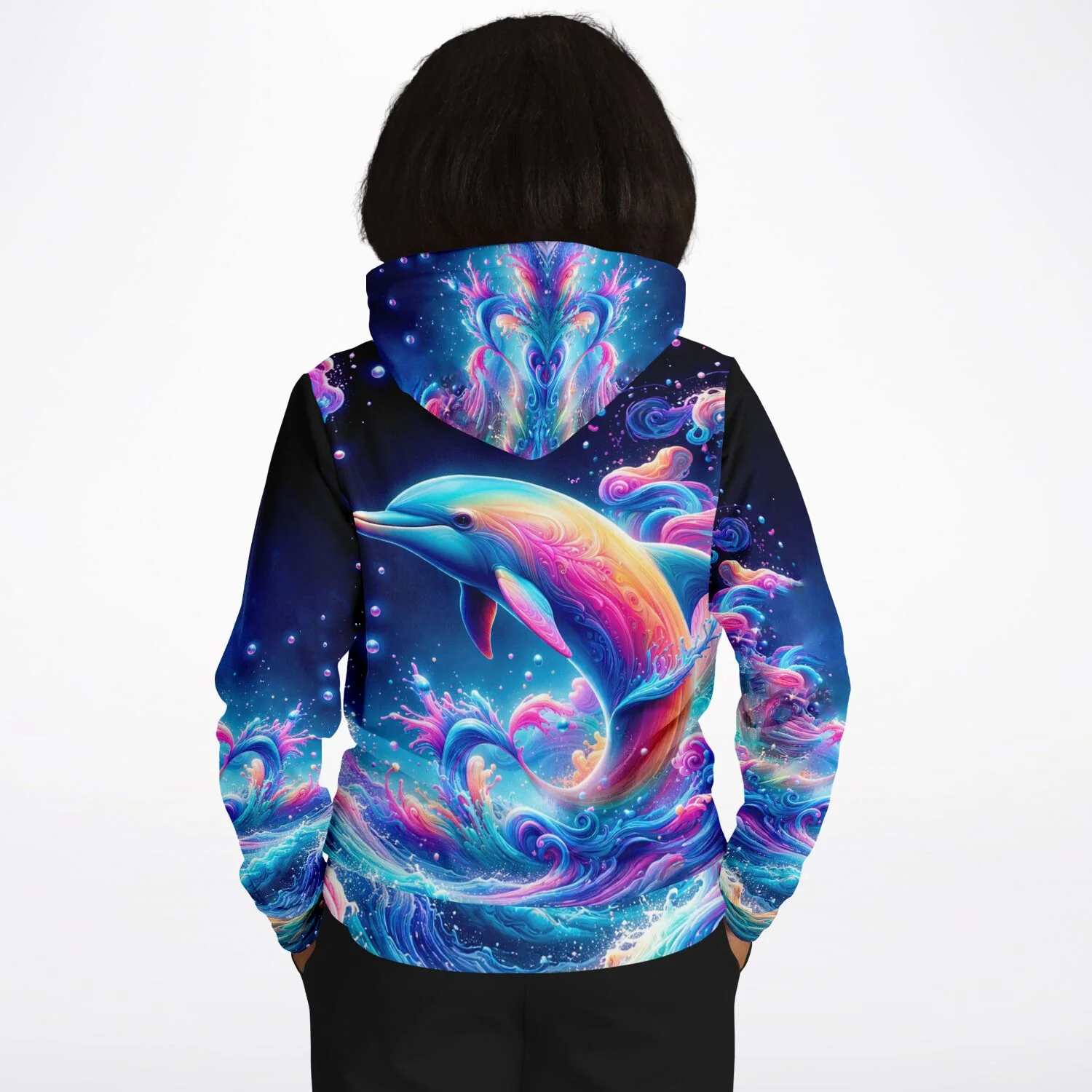 Dreamer Hoodie - Delfin im Farbenmeer - Image 7