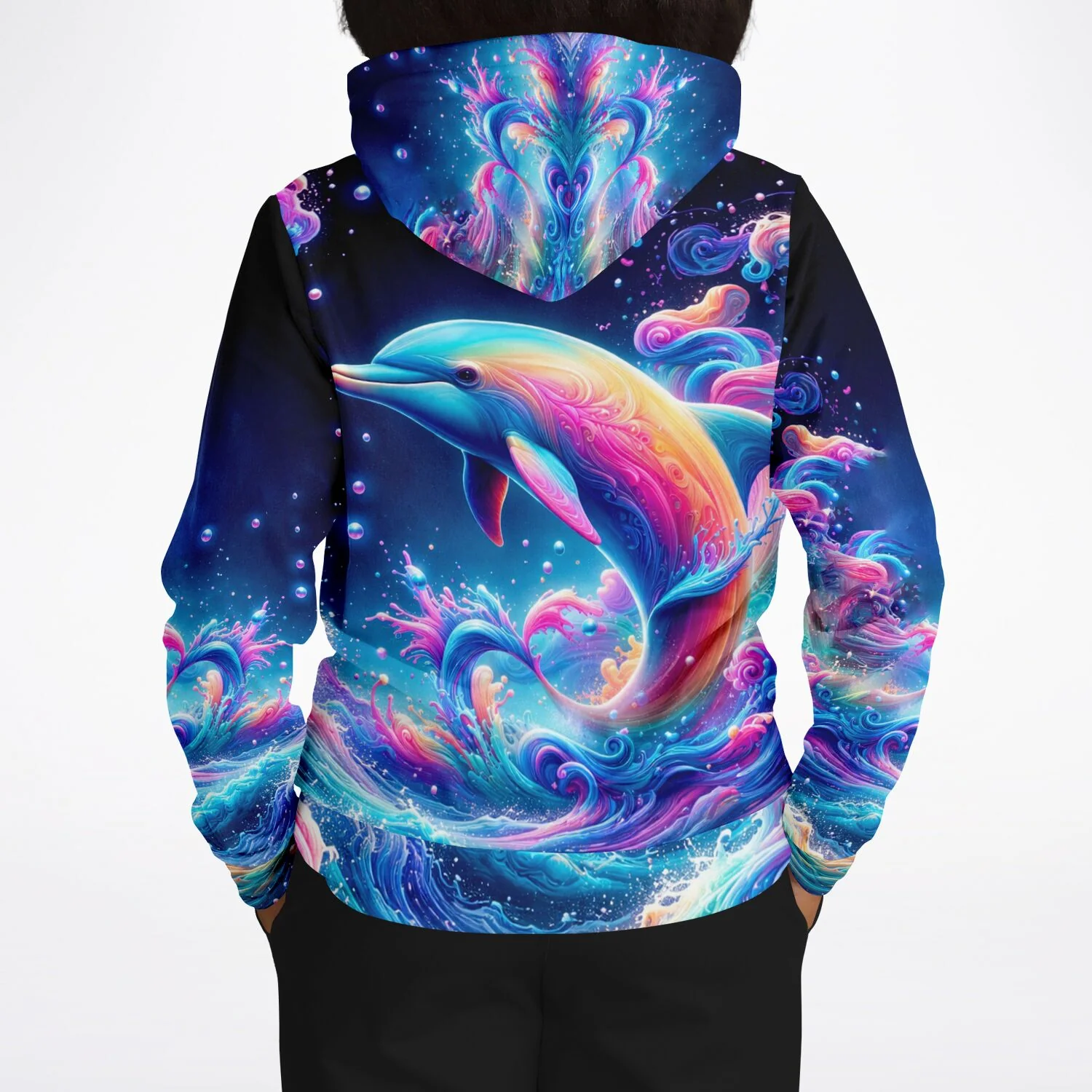 Dreamer Hoodie - Delfin im Farbenmeer - Image 8