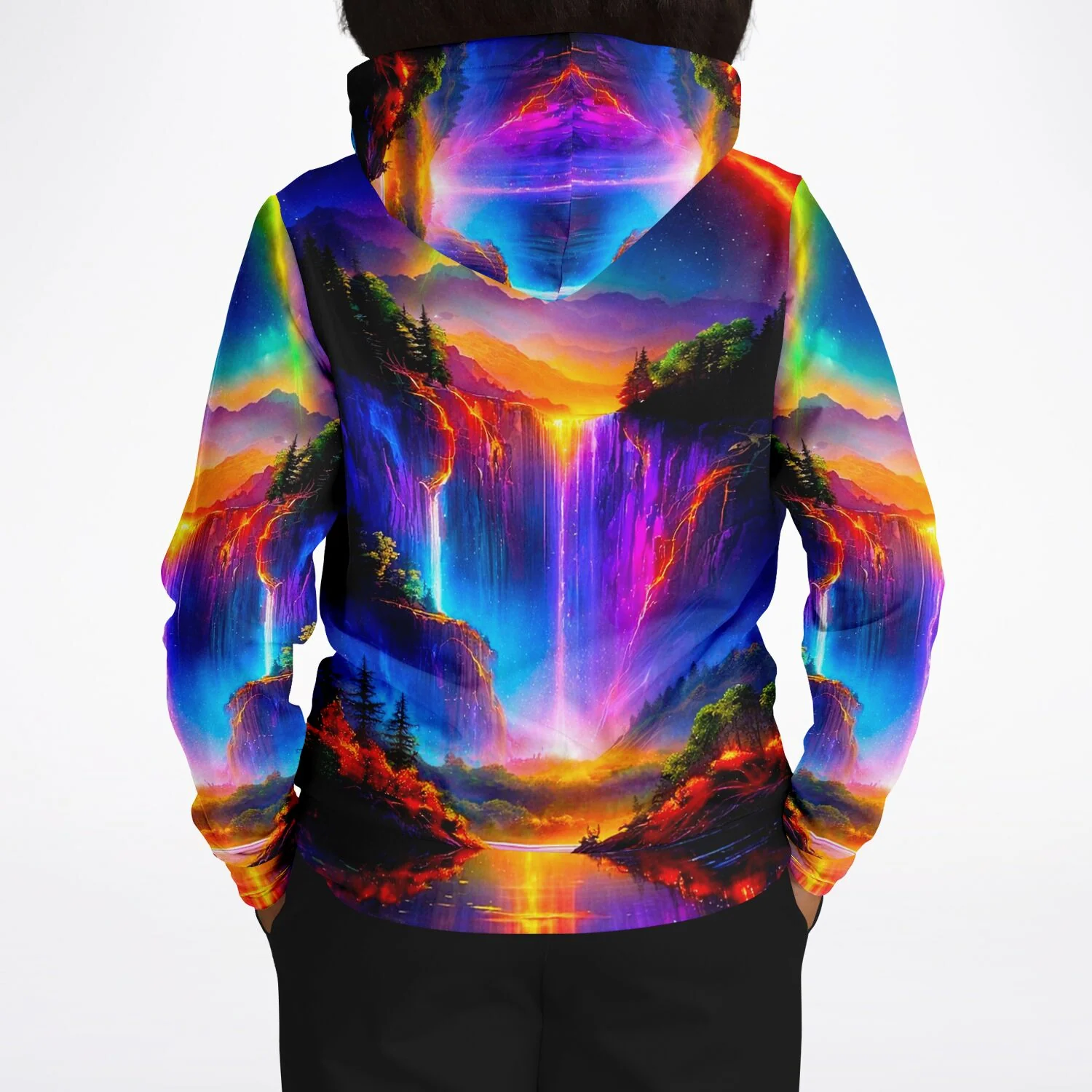 Dreamer Hoodie - Nachtleuchten am Wasserfall - Image 8