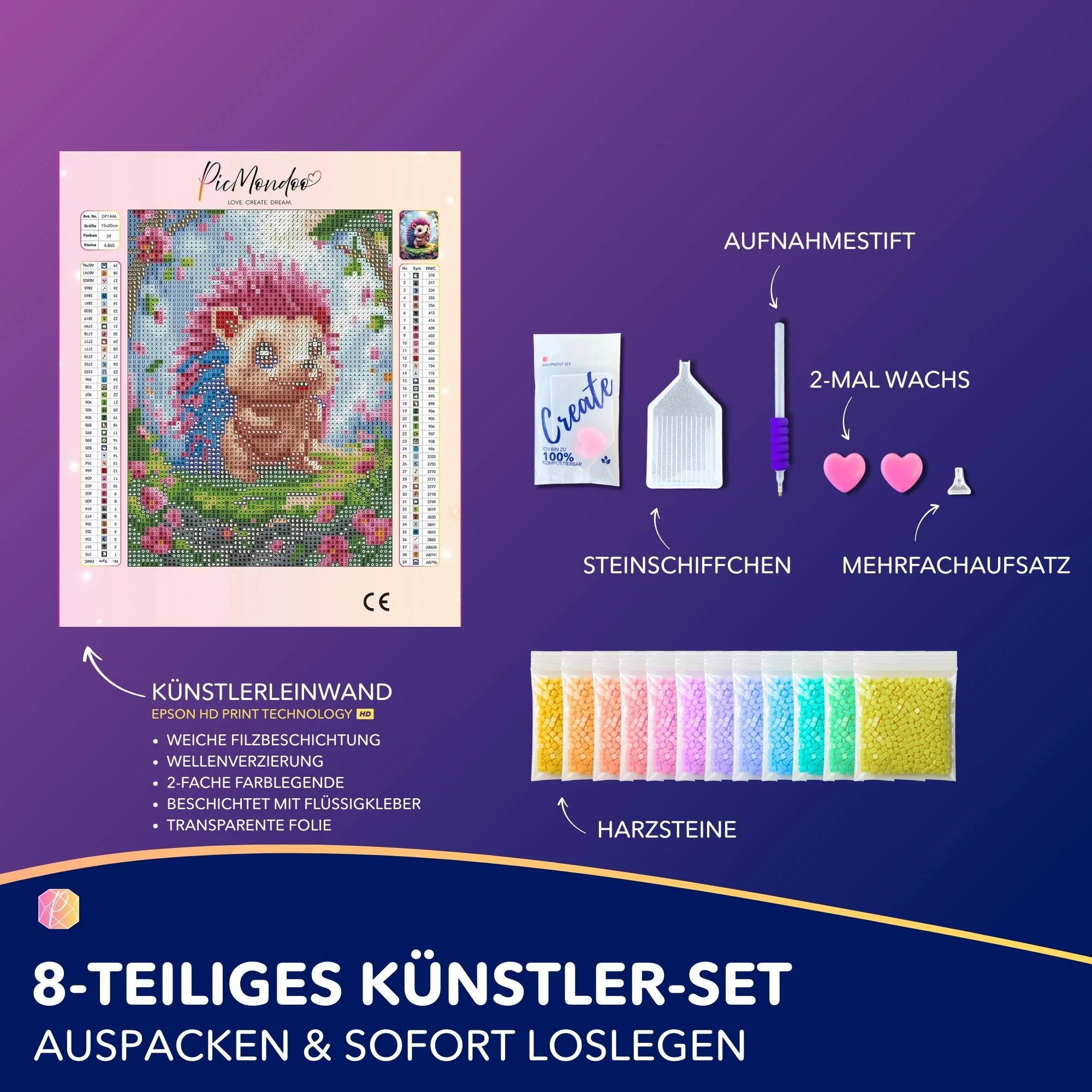Diamond Painting Mini - Igel Ilay - Image 4