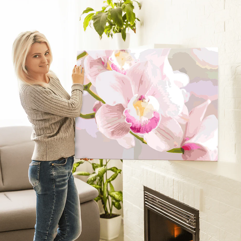 Malen nach Zahlen Set - Rosa Orchidee - Image 9