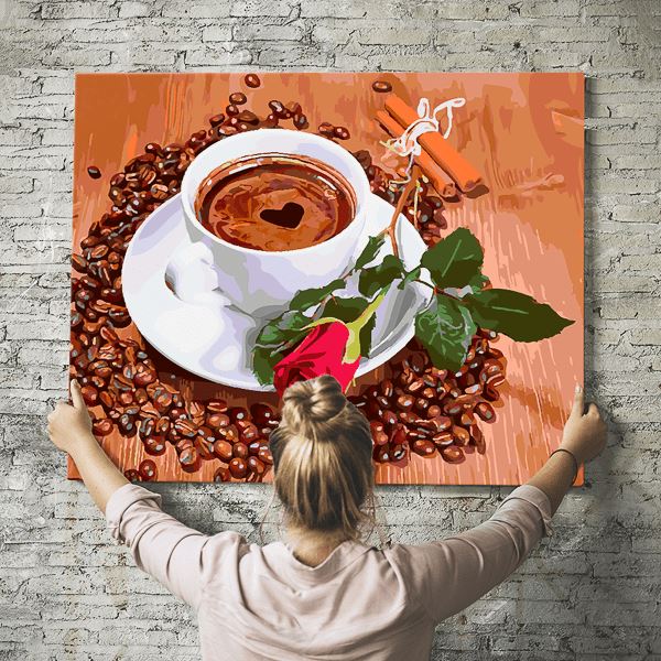 Malen nach Zahlen Set - Rosenkaffee - Image 8
