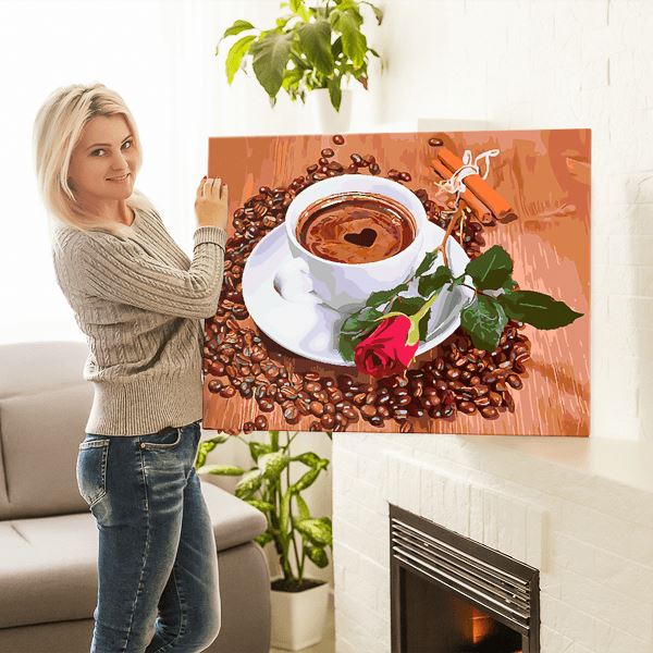 Malen nach Zahlen Set - Rosenkaffee - Image 9