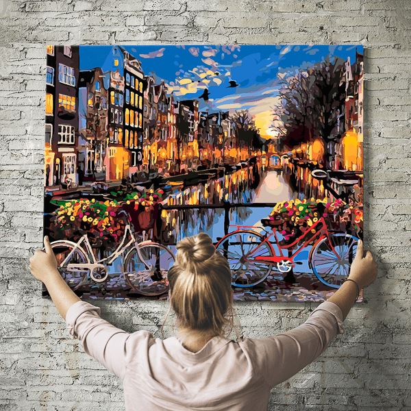 Malen nach Zahlen Set - Amsterdam am Abend - Image 8