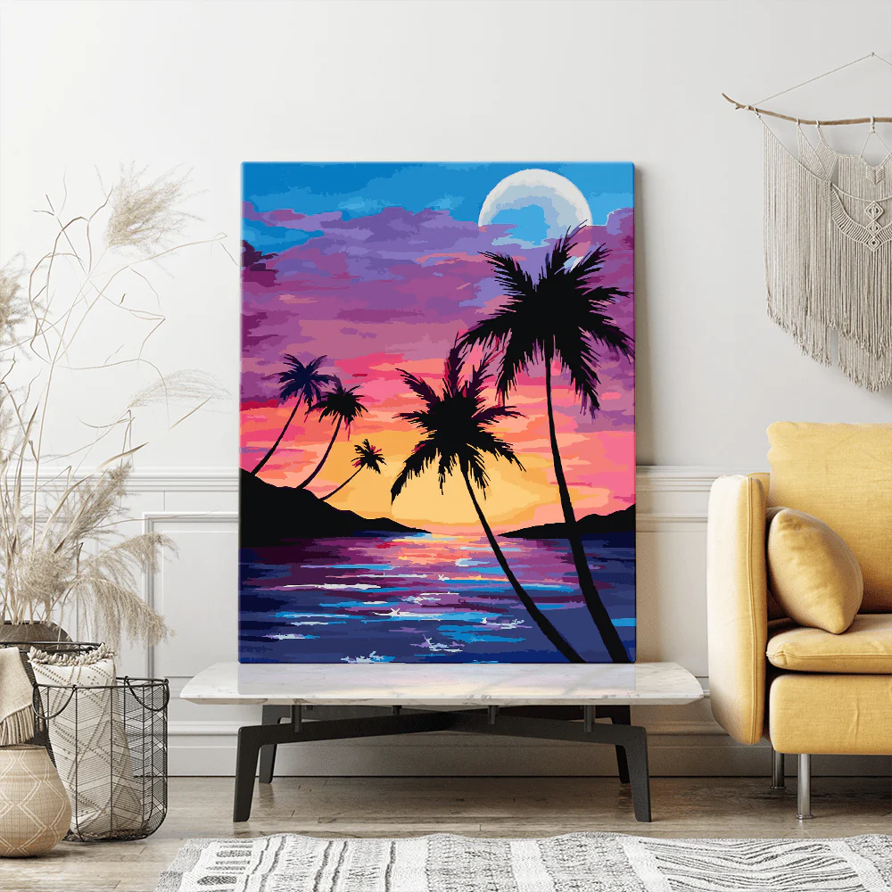 Malen nach Zahlen Set - Sunset by the sea - Image 10