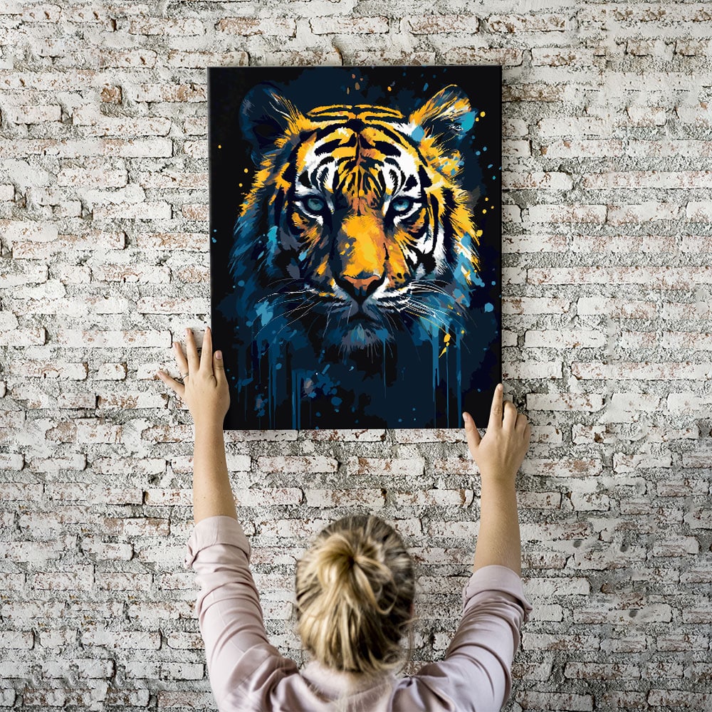 Malen nach Zahlen Set - Tiger watercolor - Image 2