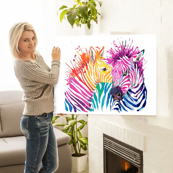 Malen nach Zahlen Set - Zebras "Farbenspiel" - Image 9